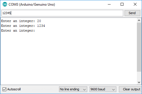 Arduino serial monitor