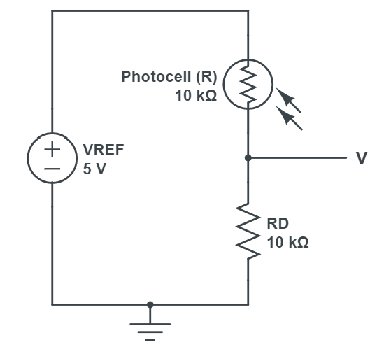 photocell voltage divider