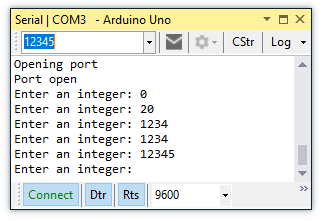 vMicro serial monitor